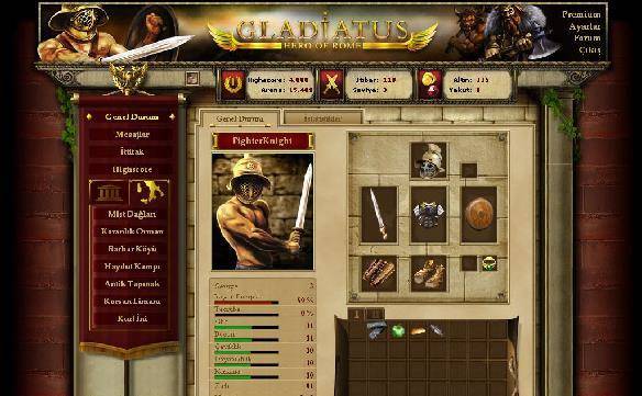 Gladiatus mmorpg game